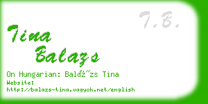 tina balazs business card
